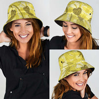Anthurium Pikake Ti Leaf Palaka Bucket Hat Yellow Version