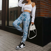 Anthurium Pikake Ti Leaf Palaka Jogger Pants Blue Version