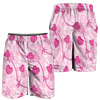 Anthurium Pikake Ti Leaf Palaka Shorts for Men Pink Version