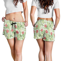 Anthurium Pikake Ti Leaf Palaka Shorts for Women Green Version