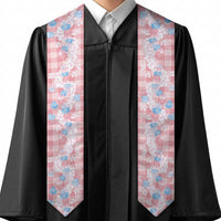 Anthurium Plumeria Lei Pastel Graduation Stole Pink Hawaiian Splendid Palaka LT01 - Polynesian Pride
