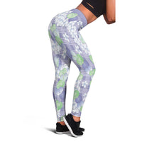 Anthurium Plumeria Lei Pastel Leggings Purple Hawaiian Splendid Palaka