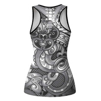 Aotearoa Maori Hei Tiki Hollow Tank Top Kiwikiwi Kowhaiwhai Puhoro Motif