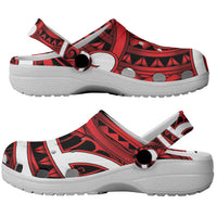 Aotearoa Maori Kowhaiwhai Clogs Shoes Whero Puhoro and Patiki LT9 - Polynesian Pride