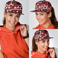 Aotearoa Maori Kowhaiwhai Snapback Cap Whero Puhoro and Patiki LT9 - Polynesian Pride