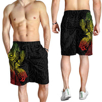 Aotearoa Moko Tribal Tattoo Shorts for Men New Zealand Maori Penguin and Fantail Reggae Style