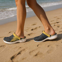 Australia New Zealand Rugby Clogs Shoes Gradient Aboriginal Wallabies and Maori Black Fern - Polynesian Pride