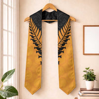 Australia New Zealand Rugby Graduation Stole Gold Aboriginal Wallabies and Maori Black Fern - Polynesian Pride