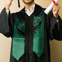 Australia New Zealand Rugby Graduation Stole Green Aboriginal Wallabies and Maori Black Fern LT9