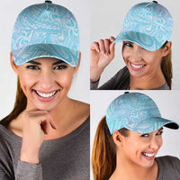Baby Blue Gradient Polynesia Classic Cap Hawaiian Tribal Hammerhead Shark Tattoo LT14