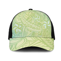 Baby Green Gradient Polynesia Mesh Trucker Cap Hawaiian Tribal Hammerhead Shark Tattoo - Polynesian Pride