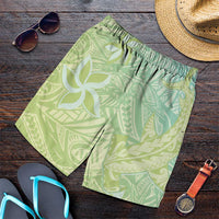 Baby Green Gradient Polynesia Shorts for Men Hawaiian Tribal Hammerhead Shark Tattoo LT14 Baby Green - Polynesian Pride