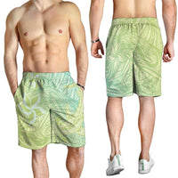 Baby Green Gradient Polynesia Shorts for Men Hawaiian Tribal Hammerhead Shark Tattoo LT14 - Polynesian Pride