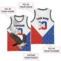 Custom Grayscale Photo Basketball Jersey Pilipinas Eagle CTM03