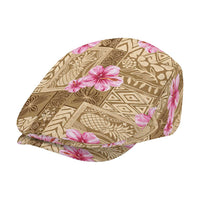 Beige Hawaii Hibiscus Tropical Flowers Motifs Jeff Hat - Polynesian Pride