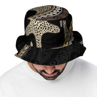 Beige Polynesian Starfish Unique Pattern Bucket Hat