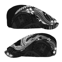 Black Aloha Hawaii Jeff Hat Polynesian Shark Tattoo With Plumeria LT14 - Polynesian Pride