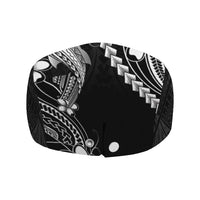 Black Aloha Hawaii Jeff Hat Polynesian Shark Tattoo With Plumeria LT14 - Polynesian Pride