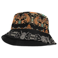 Black Batik Papua-inspired Pattern Bucket Hat LT9 One Size Black - Polynesian Pride