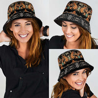 Black Batik Papua-inspired Pattern Bucket Hat LT9 - Polynesian Pride