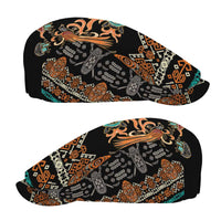 Black Batik Papua-inspired Pattern Jeff Hat - Polynesian Pride