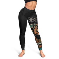 Black Batik Papua-inspired Pattern Leggings - Polynesian Pride