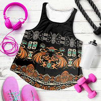 Black Batik Papua-inspired Pattern Women Racerback Tank - Polynesian Pride