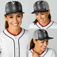 Black Taniko Aotearoa Baseball Net Cap Niho Taniwha Mix Poutama - Polynesian Pride