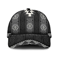Black Taniko Aotearoa Classic Cap Niho Taniwha Mix Poutama LT14 Universal Fit Black - Polynesian Pride