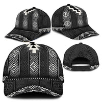 Black Taniko Aotearoa Classic Cap Niho Taniwha Mix Poutama LT14 - Polynesian Pride