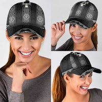 Black Taniko Aotearoa Classic Cap Niho Taniwha Mix Poutama LT14 - Polynesian Pride