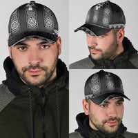Black Taniko Aotearoa Classic Cap Niho Taniwha Mix Poutama LT14 - Polynesian Pride