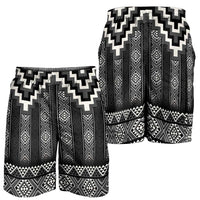 Black Taniko Aotearoa Shorts for Men Niho Taniwha Mix Poutama LT14