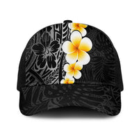 Black Tropical Plumeria With Galaxy Polynesian Art Baseball Net Cap - Polynesian Pride
