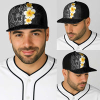 Black Tropical Plumeria With Galaxy Polynesian Art Baseball Net Cap - Polynesian Pride