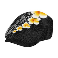 Black Tropical Plumeria With Galaxy Polynesian Art Jeff Hat - Polynesian Pride