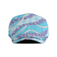 Blue Hawaii Palaka Honohono Pikake Jeff Hat Hawaiian Orchid Lei Polynesian Pattern LT14 Blue - Polynesian Pride
