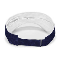 Blue Polynesia Sun Visor Cap Plumeria With Hibiscus Pattern Tropical Vibes LT14 - Polynesian Pride