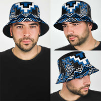 Blue Taniko Aotearoa Bucket Hat Niho Taniwha Mix Poutama LT14 - Polynesian Pride