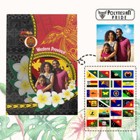 Custom Photo Papua New Guinea Provinces Canvas Wall Art 50th Anniversary Plumeria PNG Provinces Flag CTM14 Red - Polynesian Pride