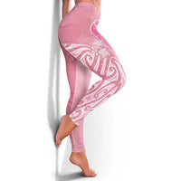 Breast Cancer Awareness Maori Leggings Kia Kaha Kia Maia Kia Manawanui - Polynesian Pride