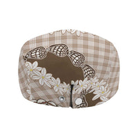 Brown Hawaii Tiare and Shell Lei Jeff Hat Hawaiian Palaka Luxury Vibes LT14 - Polynesian Pride