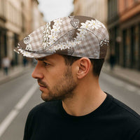 Brown Hawaii Tiare and Shell Lei Jeff Hat Hawaiian Palaka Luxury Vibes LT14 - Polynesian Pride