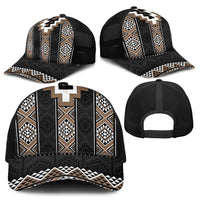 Brown Taniko Aotearoa Baseball Net Cap Niho Taniwha Mix Poutama - Polynesian Pride
