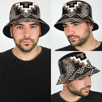 Brown Taniko Aotearoa Bucket Hat Niho Taniwha Mix Poutama LT14 - Polynesian Pride