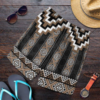 Brown Taniko Aotearoa Shorts for Men Niho Taniwha Mix Poutama LT14