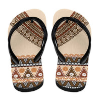 Bula Fiji Flip Flops 2025 Pasifika Traditional Fijian Masi - Polynesian Pride