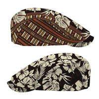 Bula Fiji Masi Jeff Hat Tapa Tropical Hibiscus Half Stylized - Polynesian Pride