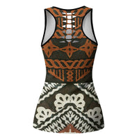 Bula Fiji Tapa Hollow Tank Top Fijian Masi Vintage Vibes - Polynesian Pride