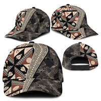 Bula Hibiscus Festival Classic Cap Fijian Masi Pattern Half Style LT03 - Polynesian Pride